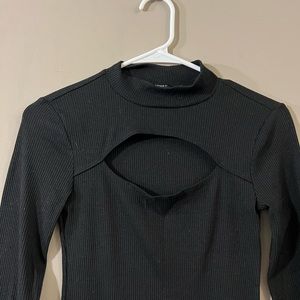 Forever 21 size S body con black ribbed dress